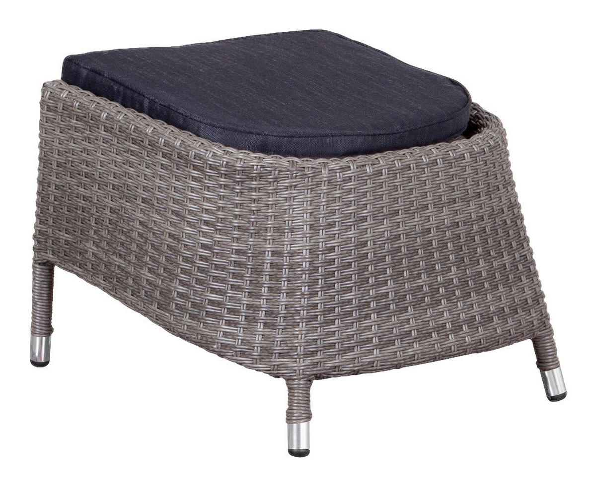 deVries Fußhocker Dining grau B/H/L: ca. 54x42x56 cm Fußhocker Dining - grau (56,00/54,00/42,00cm) - deVries