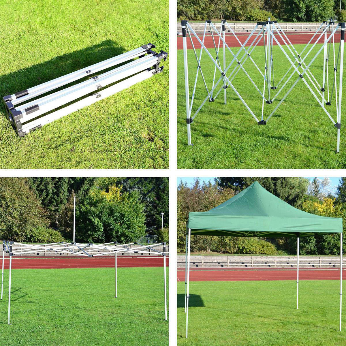 VCM Pavillon PROFI grün Metall B/H/L: ca. 300x220x300 cm PROFI - grün (300,00/300,00/220,00cm) - VCM