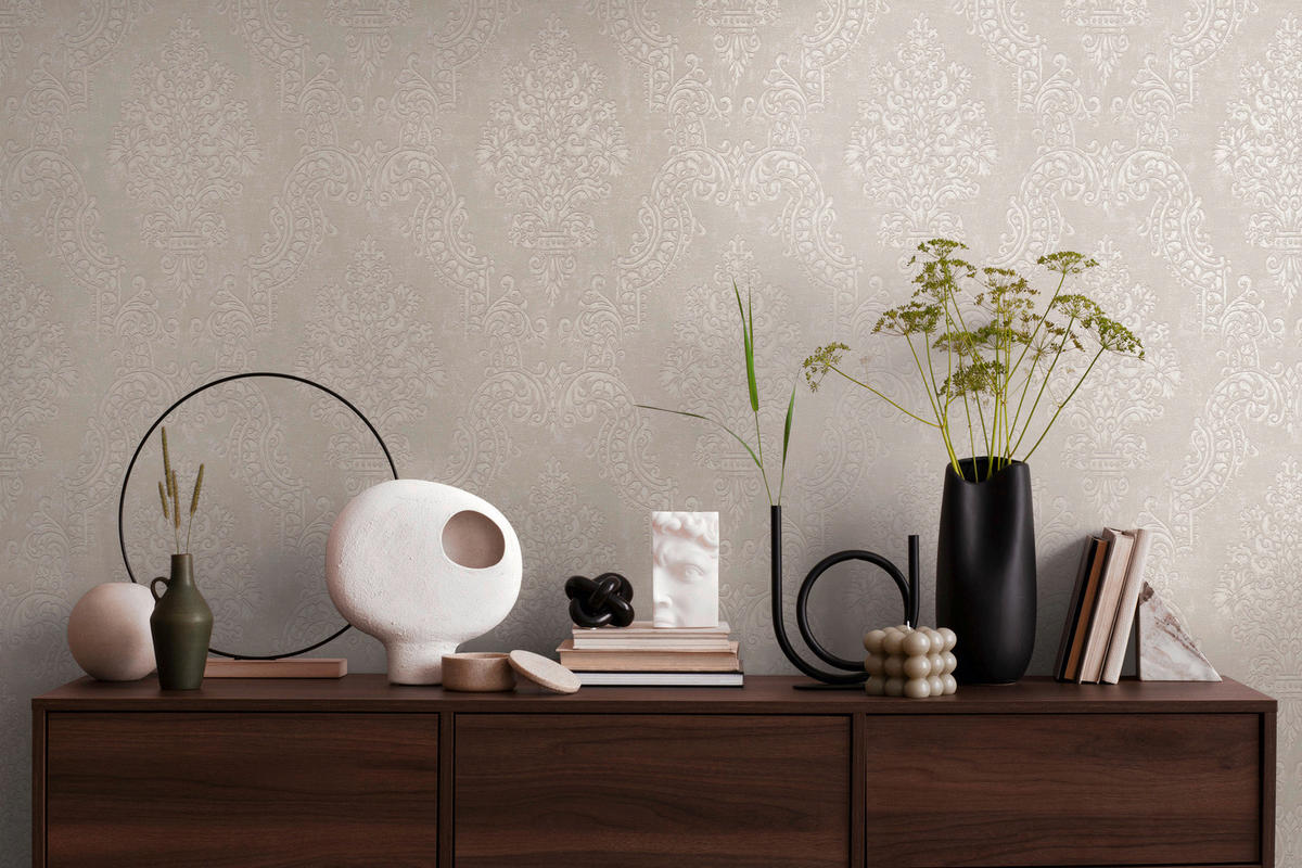 A.S.Creation Vliestapete grau B/H/D: ca. 53x1005x9,1 cm Vliestapete - grau (9,10/1005,00cm) - A.S.Creation