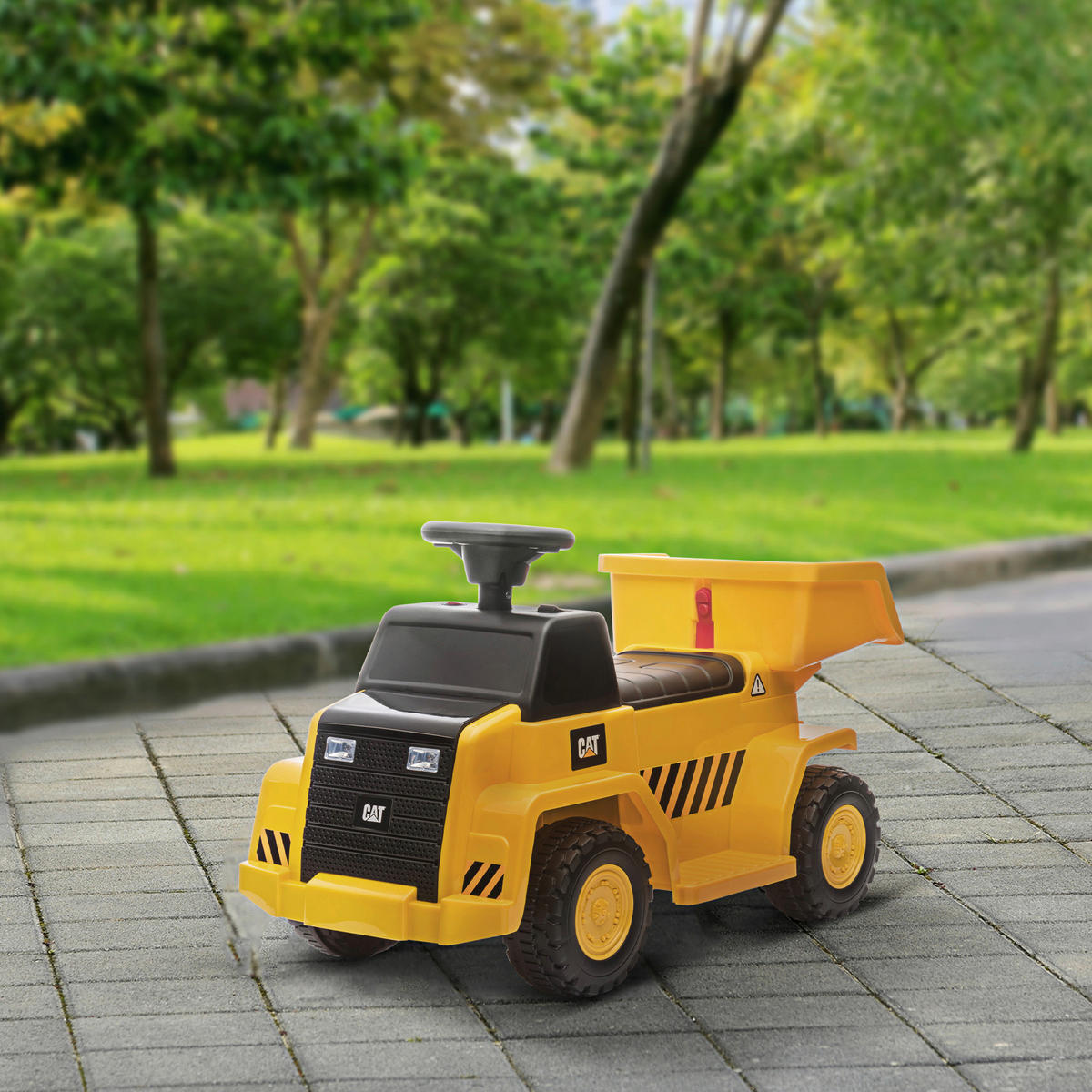 HOMCOM Elektro Kindertraktor gelb B/H/L: ca. 36x74,5x43,5 cm Elektro_Kindertraktor - gelb (43,50/36,00/74,50cm) - HOMCOM