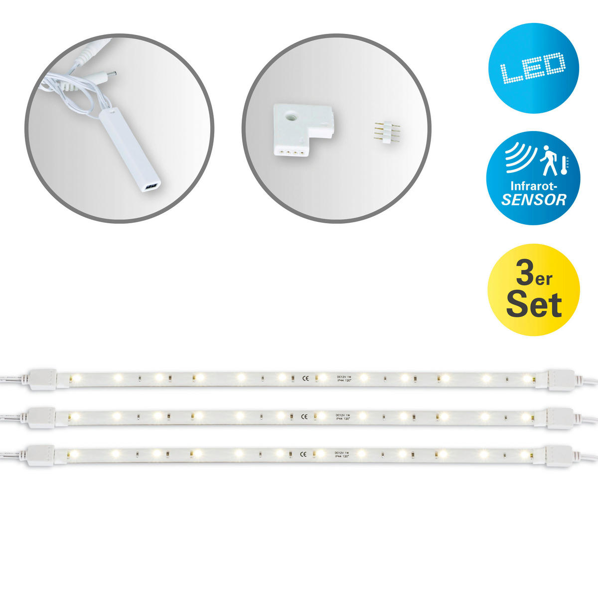 Näve Leuchten LED-Stripe 5109726 warmweiß Kunststoff B/H/T: ca. 1,2x0,4x30 cm LED Stripe - warmweiß (1,20/0,40/30,00cm) - Näve Leuchten