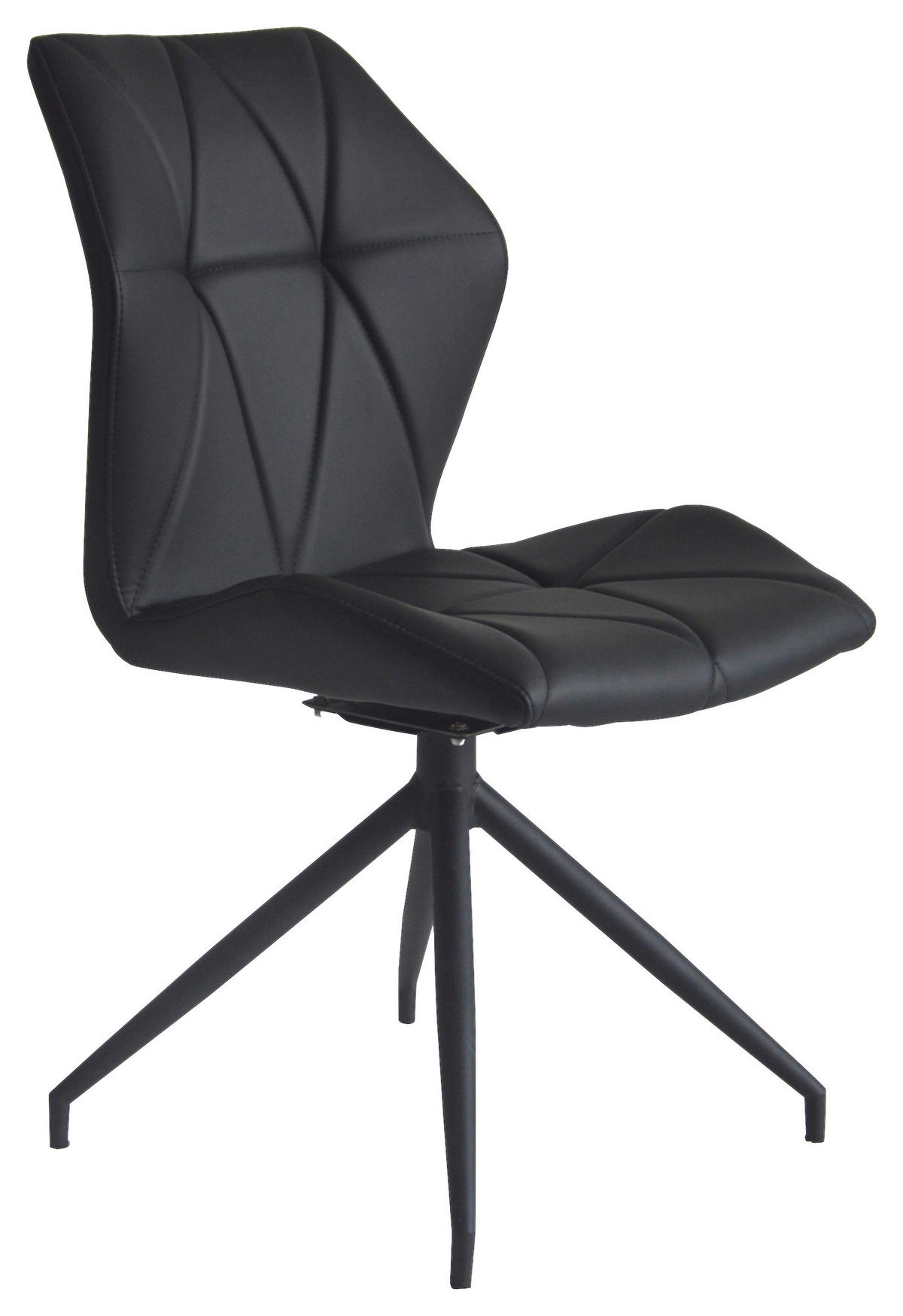 Stuhl IMKE  2er-Set schwarz schwarz pulverbeschichtet Kunstleder B/H/T: ca. 52x90,5x62 cm IMKE  2er-Set - schwarz (52,00/90,50/62,00cm) - byLIVING