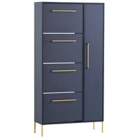 Schuhschrank Kent dunkelblau B/H/T: ca. 88,4x174,2x30 cm Kent - dunkelblau (88,40/174,20/30,00cm) - Möbelpartner