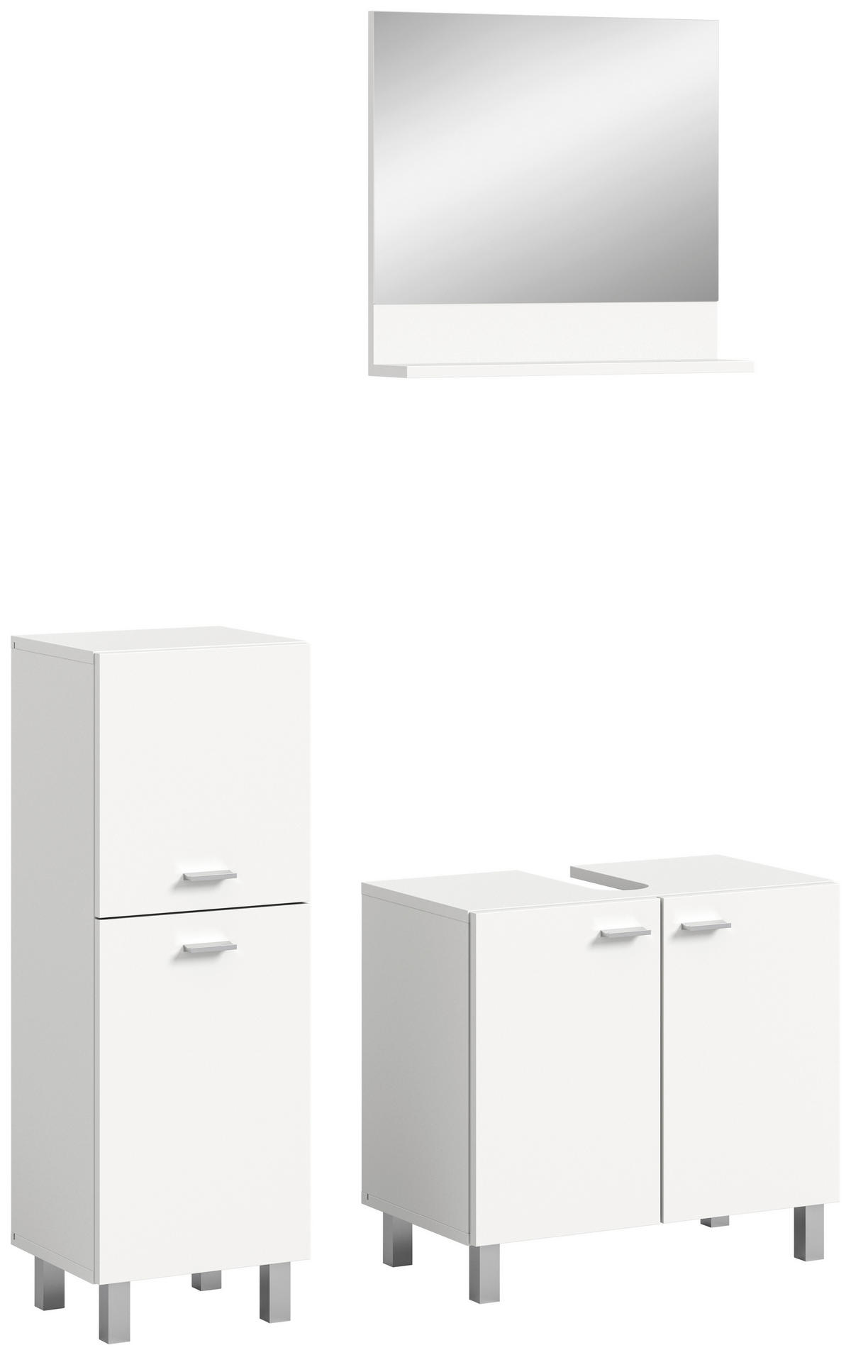 Badezimmer-Set BOSTON weiß B/H/T: ca. 102x186x33 cm BOSTON - weiß (102,00/186,00/33,00cm) - xonox.home