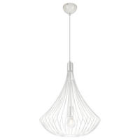 Lamkur Pendelleuchte BALERINA 29634 weiß Stahl H/L: ca. 90x38 cm E27 1 Brennstellen Balerina - weiß (38,00cm) - Lamkur