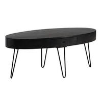 Couchtisch schwarz B/H/T: ca. 100x40x50 cm Couchtisch - schwarz (100,00/40,00/50,00cm) - Wohnling