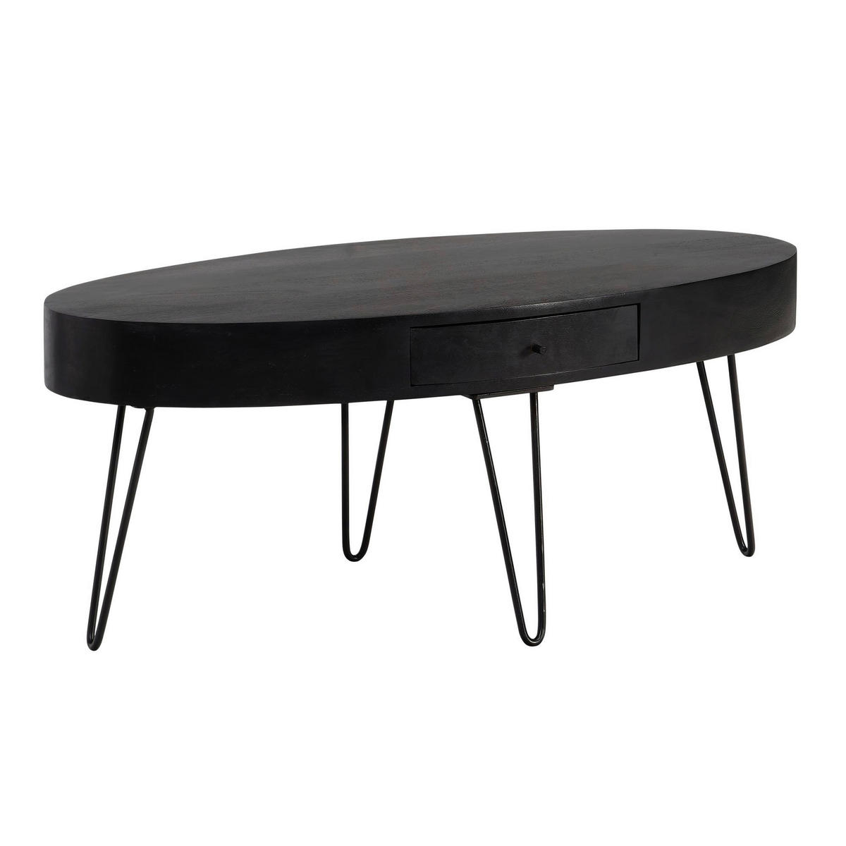 Couchtisch schwarz B/H/T: ca. 100x40x50 cm Couchtisch - schwarz (100,00/40,00/50,00cm) - Wohnling