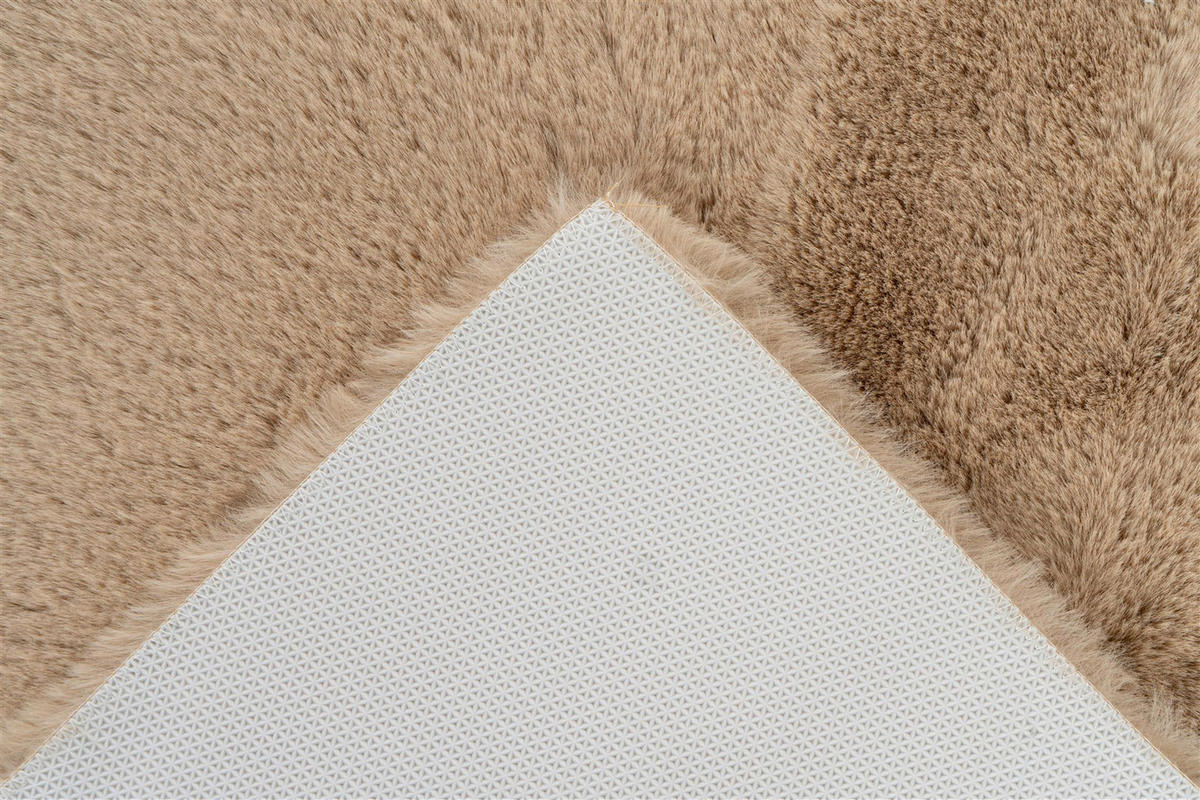 Kayoom Hochflorteppich Badematte Rabbit 425 beige B/H/L: ca. 40x3,5x60 cm Badematte Rabbit 425 - beige (60,00/40,00/3,50cm) - Kayoom