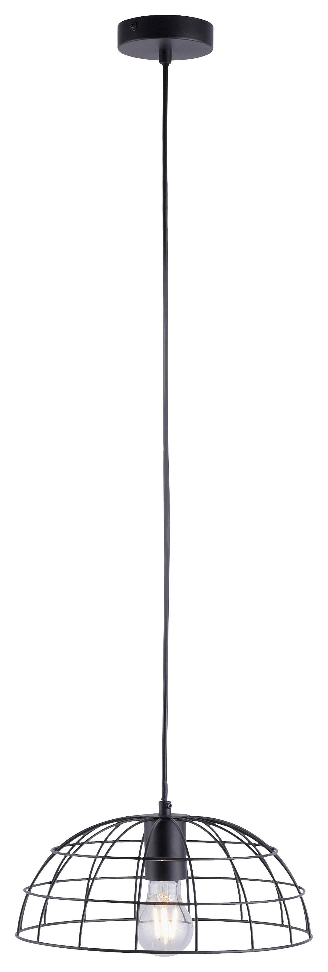 Just Light Pendelleuchte FABIO 15833-18 schwarz Metall H/D: ca. 120x30 cm E27 1 Brennstellen FABIO - schwarz (30,00/120,00cm) - Just Light