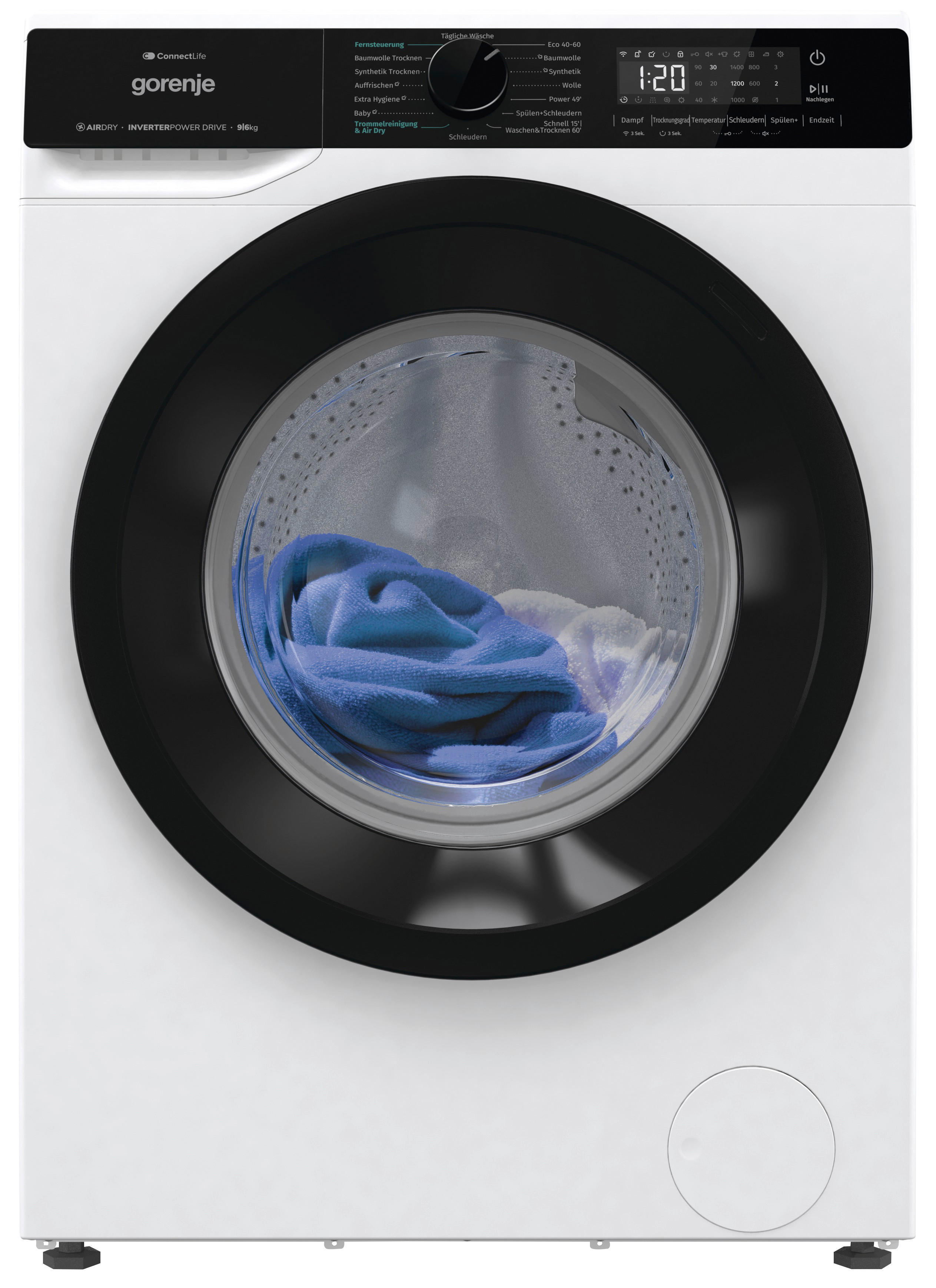 Gorenje Waschtrockner WD2PA964ADW1/DE Waschtrockner WD2PA964ADW1/DE - weiß/schwarz (55,00/60,00/85,00cm) - Gorenje