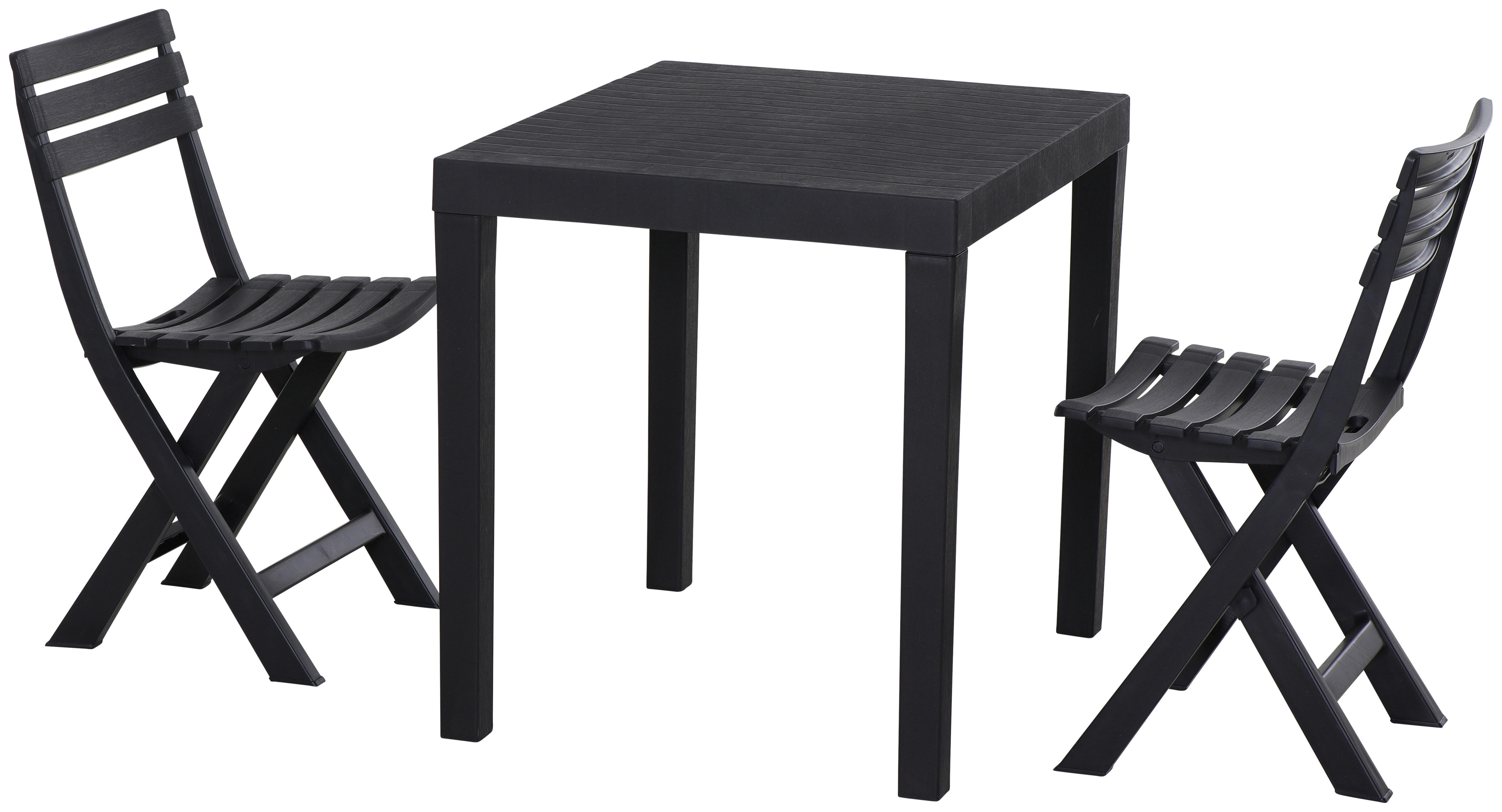 ProGarden Balkonset Club anthrazit Kunststoff B/H/L: ca. 945x2,5x112,5 cm Club - anthrazit (112,50/945,00/2,50cm) - ProGarden