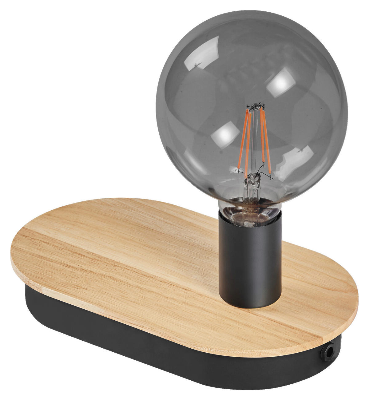 LEDVANCE Tischleuchte Wood 757103 Decor Wood - natur/schwarz (26,00/15,00/9,80cm) - LEDVANCE