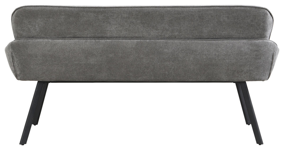 Sitzbank RICO schwarz grau Metall Stoff B/H/T: ca. 160x90x62 cm RICO - schwarz/grau (160,00/90,00/62,00cm) - byLIVING