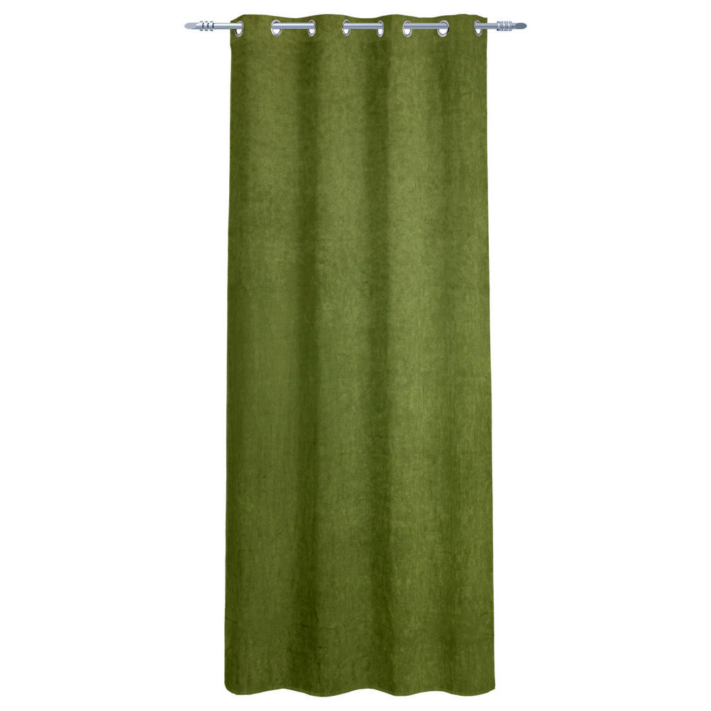 Thumbnail - Acus Ösenvorhang Samt grün B/L: ca. 135x245 cm