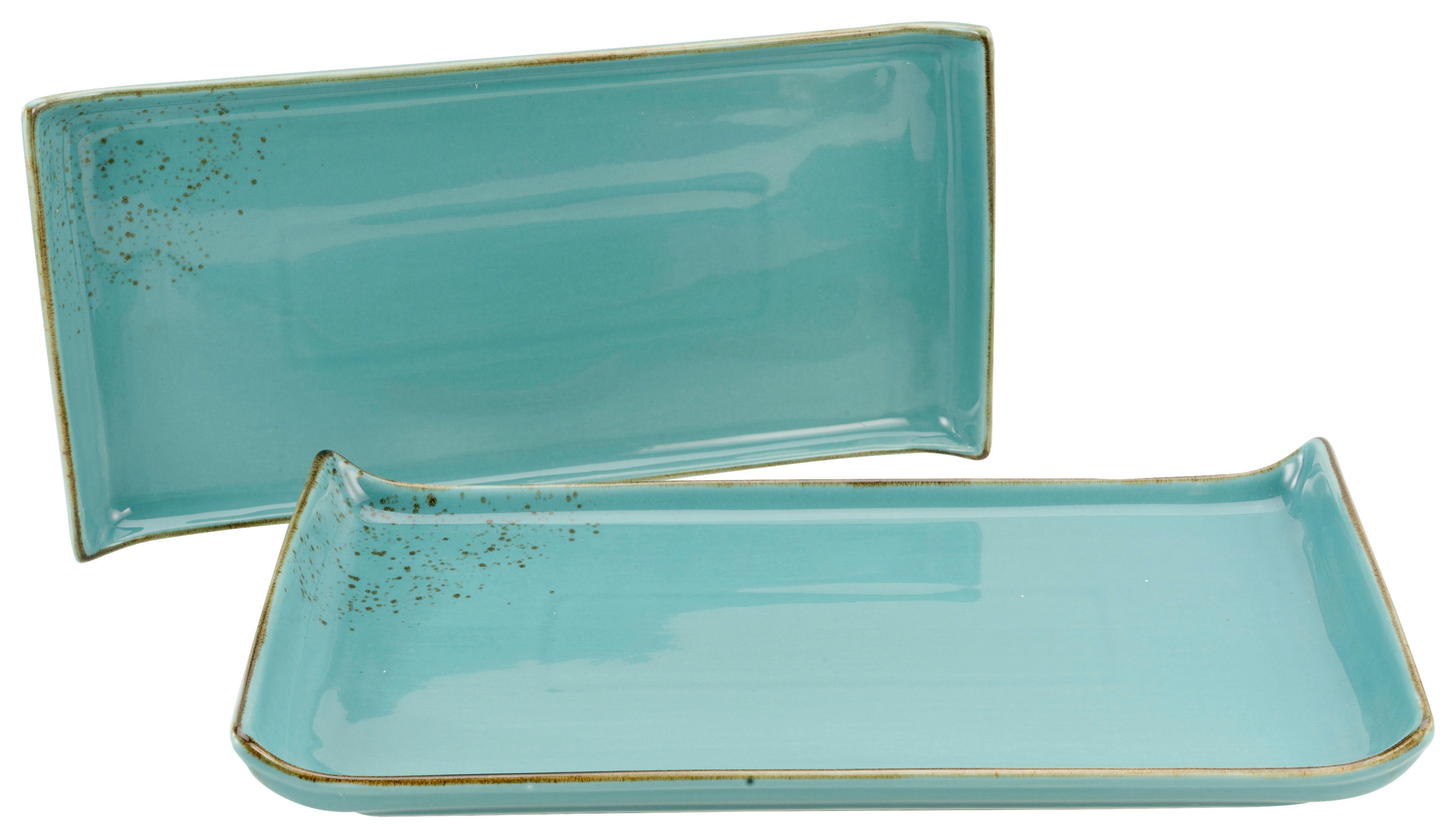 CreaTable Servierplatte NATURE COLLECTION türkis Steinzeug B/L: ca. 165x33 cm NATURE COLLECTION - türkis (165,00/33,00cm) - CreaTable