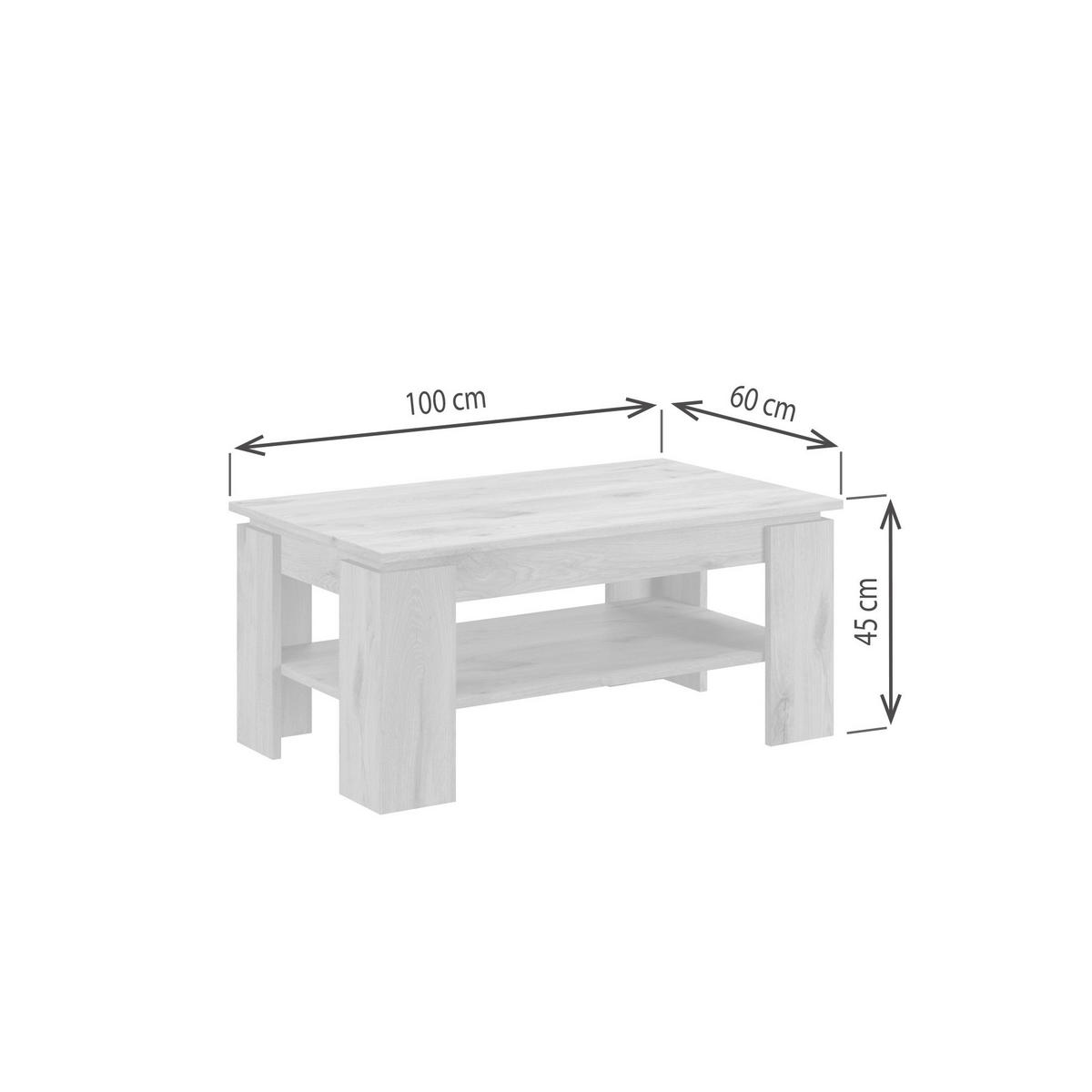 Couchtisch Titan weiß B/H/T: ca. 100x45x60 cm Titan - weiß (100,00/45,00/60,00cm) - xonox.home
