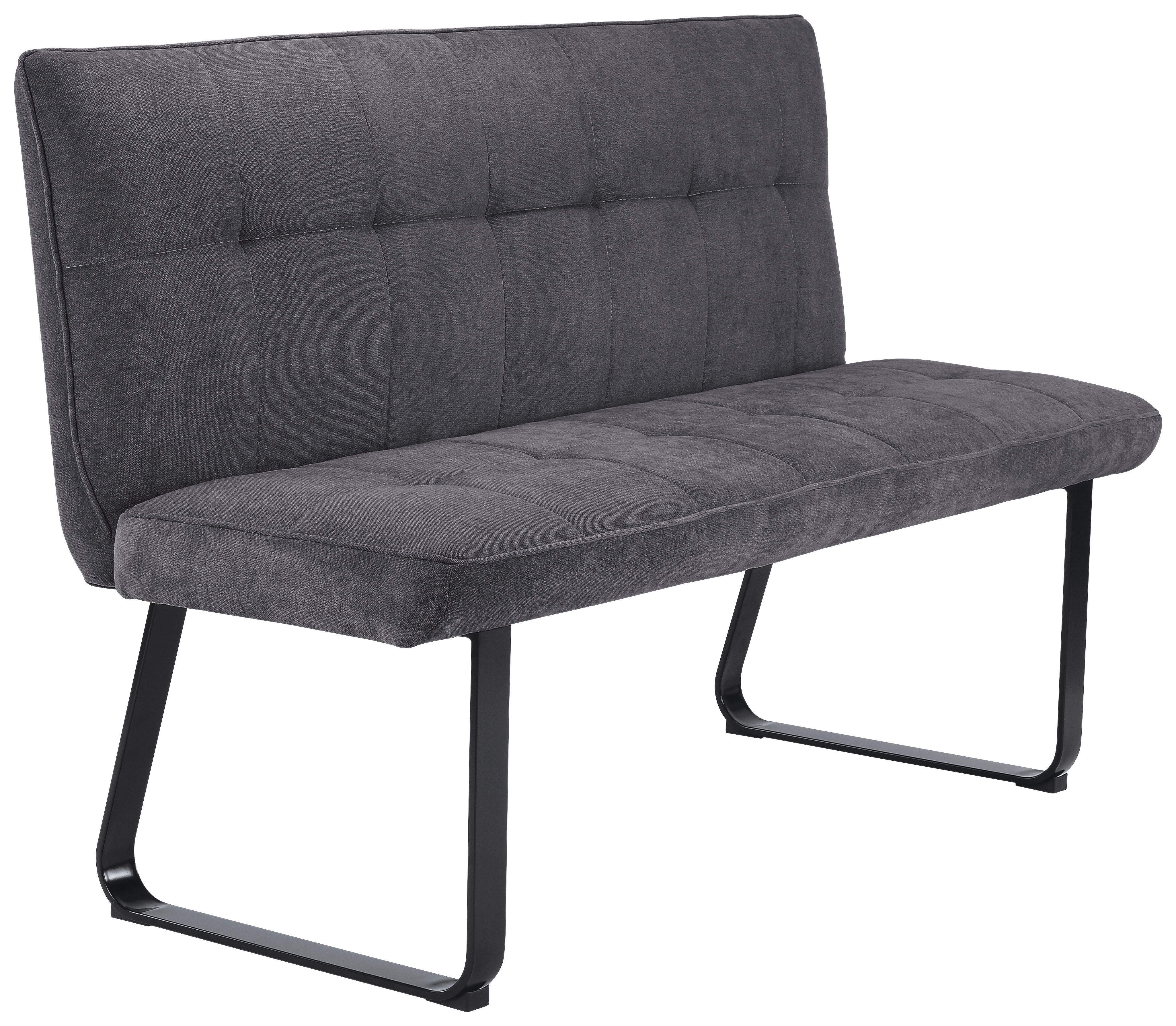 Bank TALEA dunkelgrau schwarz B/H/T: ca. 140x92x59 cm TALEA - schwarz/dunkelgrau (140,00/92,00/59,00cm) - byLIVING