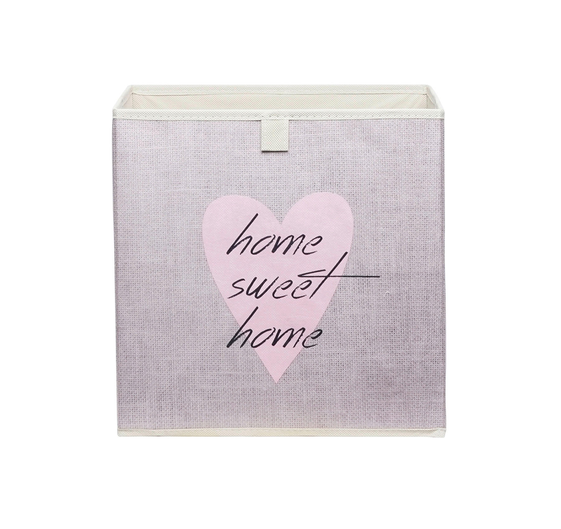 Motivbox Heart rosa hellbeige B/H/T: ca. 32x32x32 cm Heart - hellbeige/rosa (32,00/32,00/32,00cm)