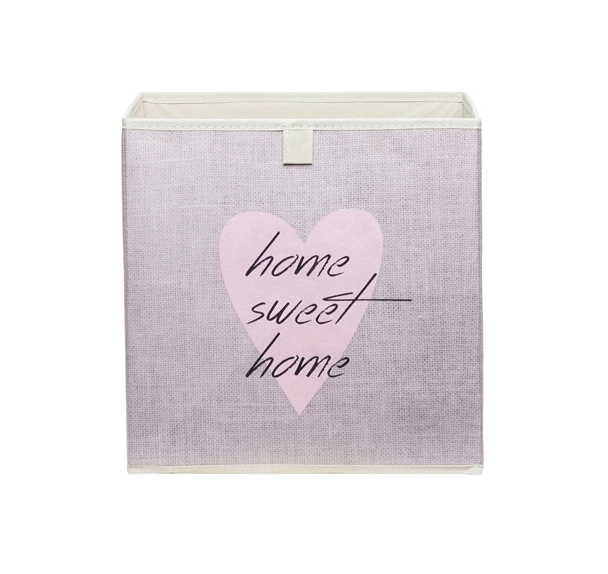 Motivbox Heart rosa hellbeige B/H/T: ca. 32x32x32 cm Heart - hellbeige/rosa (32,00/32,00/32,00cm)