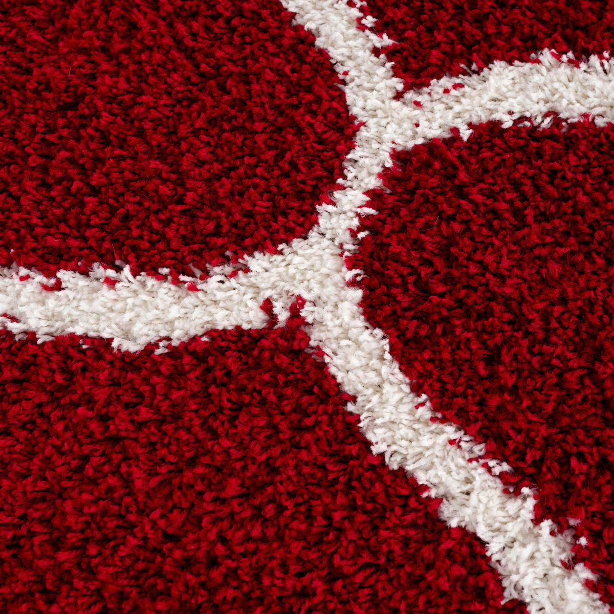 Sanat Hochflorteppich MADRID rot D: ca. 120 cm MADRID - rot (120,00cm) - Sanat