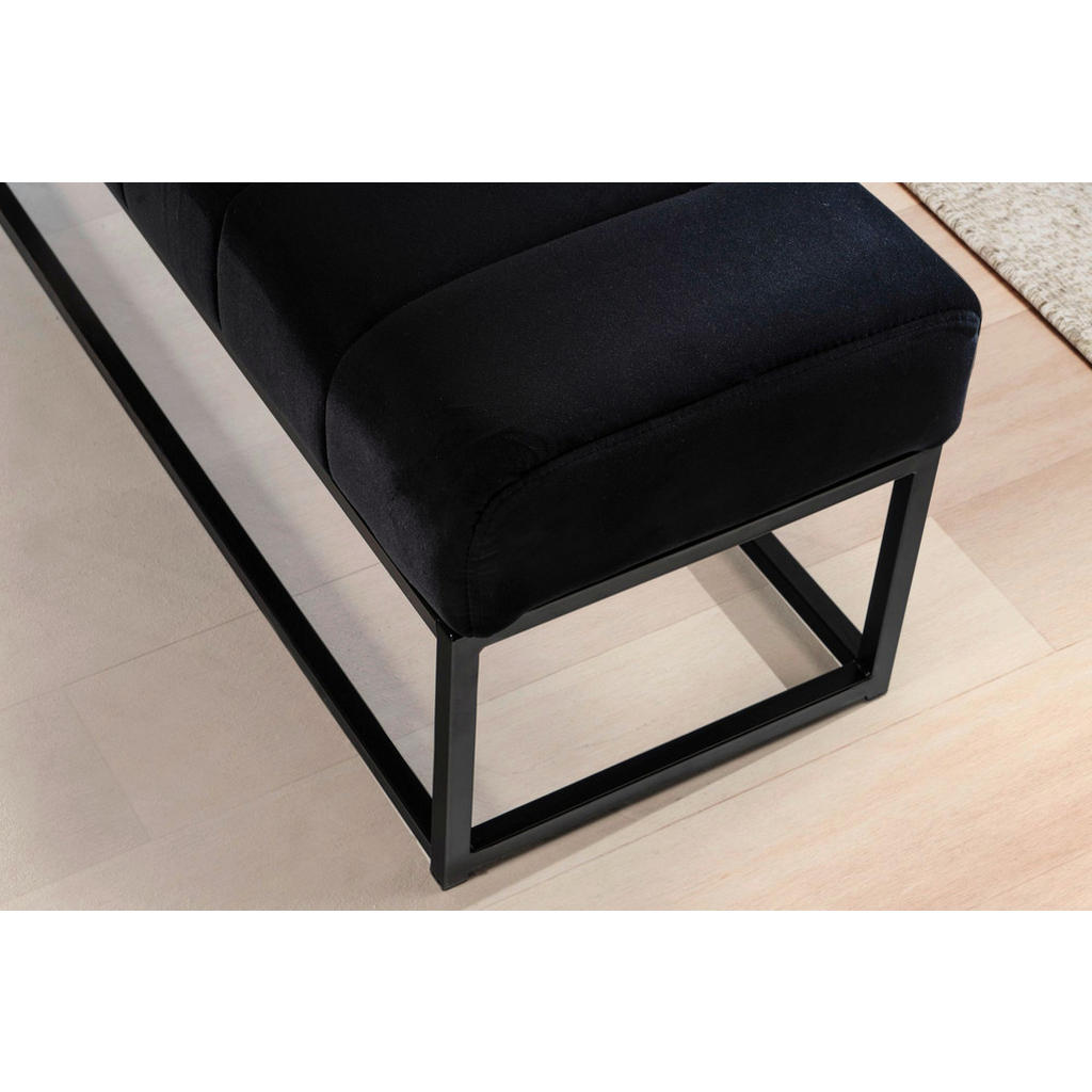 Thumbnail - Sitzbank schwarz Polyester B/H/T: ca. 108x40x40 cm