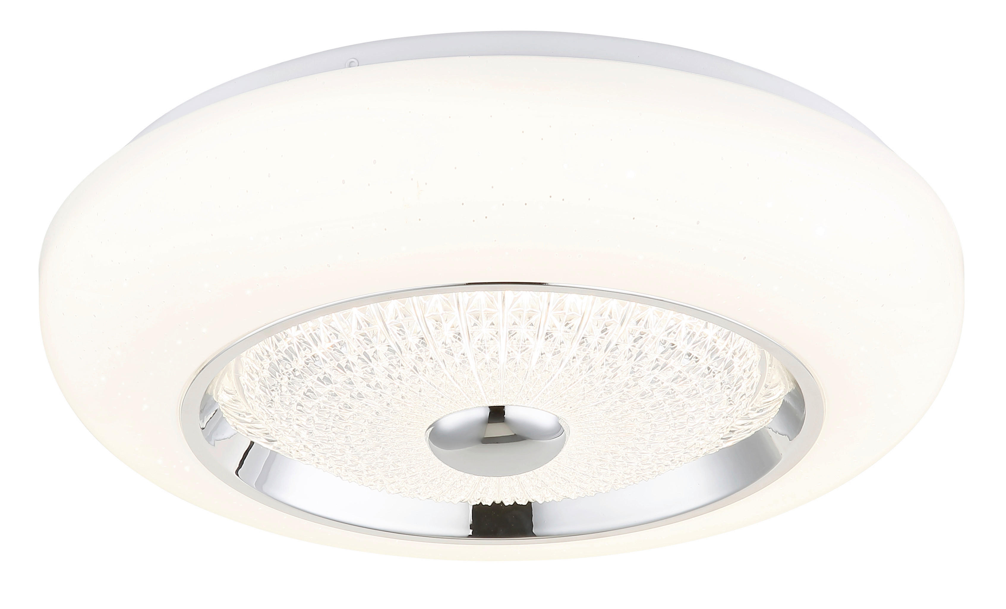 GLOBO Deckenleuchte Opal weiß klar Metall Acryl Kunststoff H/D: ca. 10x38,5 cm 1 Brennstellen GRAHAM - klar/weiß (38,50/10,00cm) - GLOBO