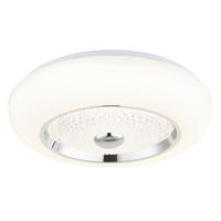 GLOBO Deckenleuchte Opal weiß klar Metall Acryl Kunststoff H/D: ca. 10x38,5 cm 1 Brennstellen GRAHAM - klar/weiß (38,50/10,00cm) - GLOBO