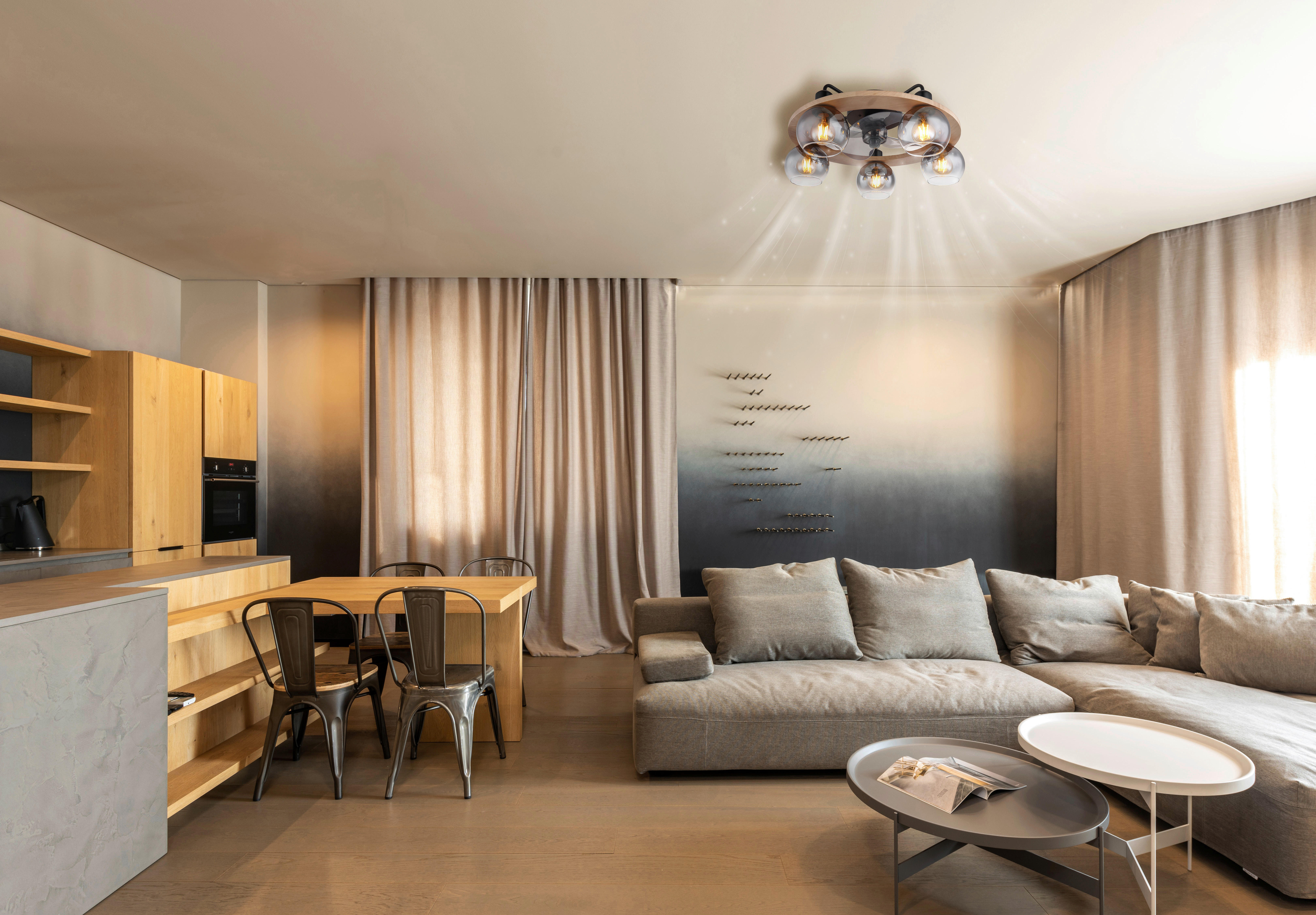 Thumbnail - GLOBO Deckenventilator schwarz H/D: ca. 21,5x55 cm max. 40 W