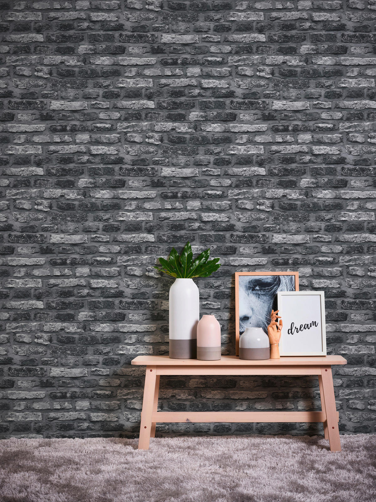 A.S.Creation Vliestapete schwarz B/H/D: ca. 53x1005x8,5 cm Vliestapete - schwarz (8,50/1005,00cm) - A.S.Creation