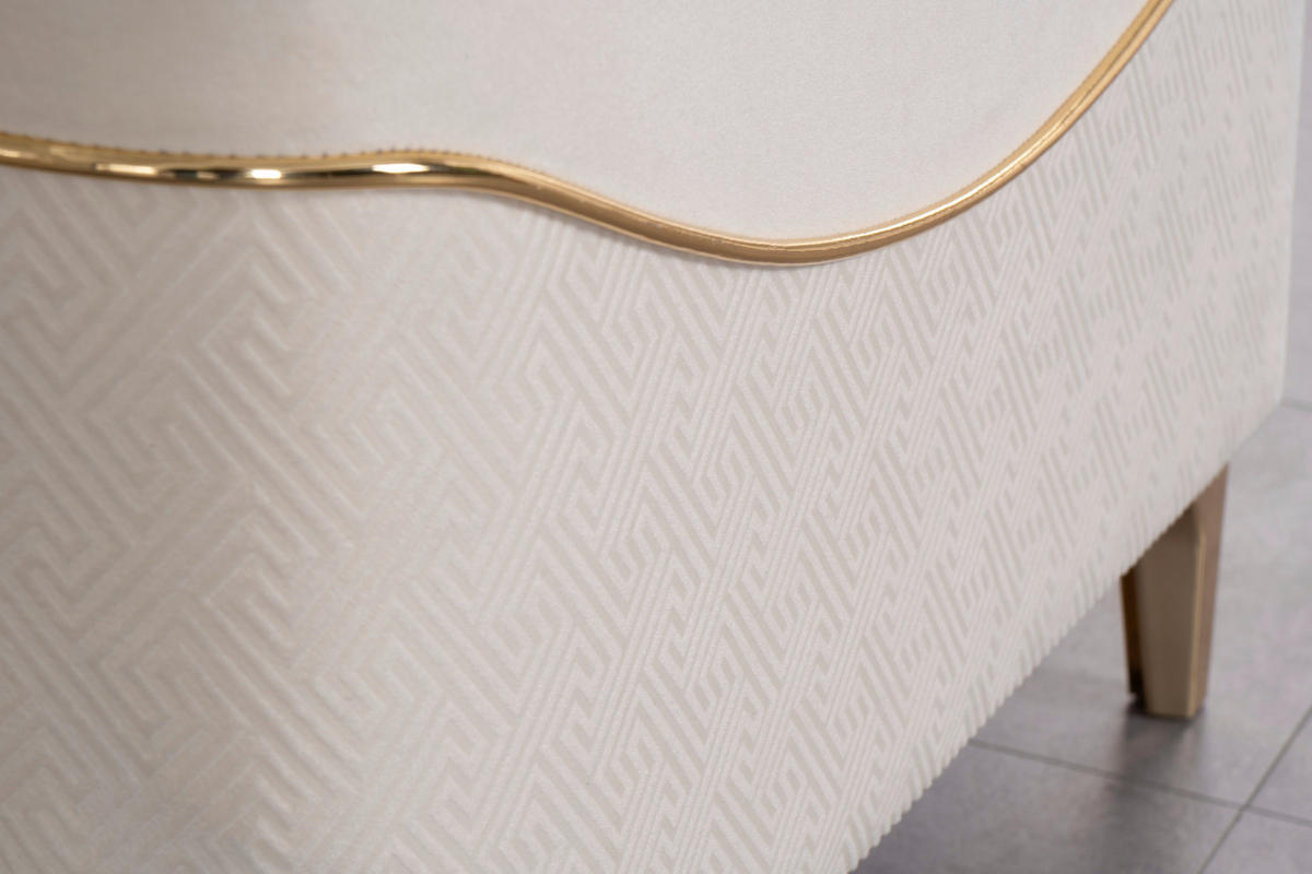 Sofa 3-2-1 Salda beige Microfaser Salda - gold/beige