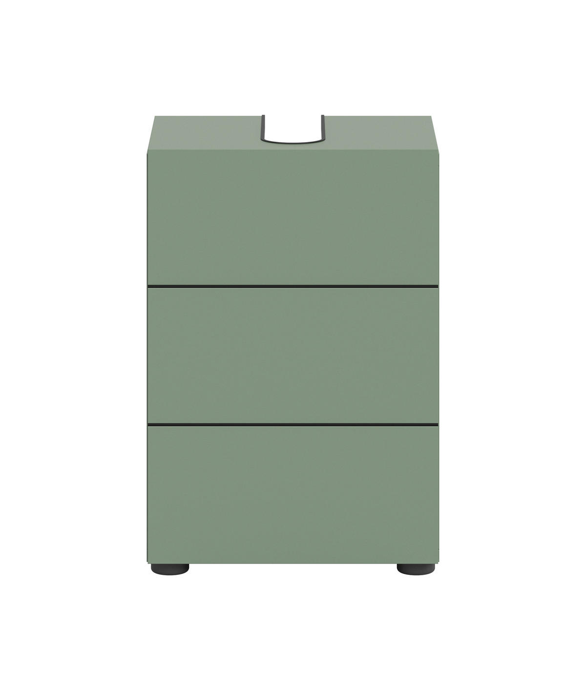 Waschbeckenunterschrank VIRA grün schwarz B/H/T: ca. 38x56x34 cm VIRA - schwarz/grün (38,00/56,00/34,00cm) - xonox.home