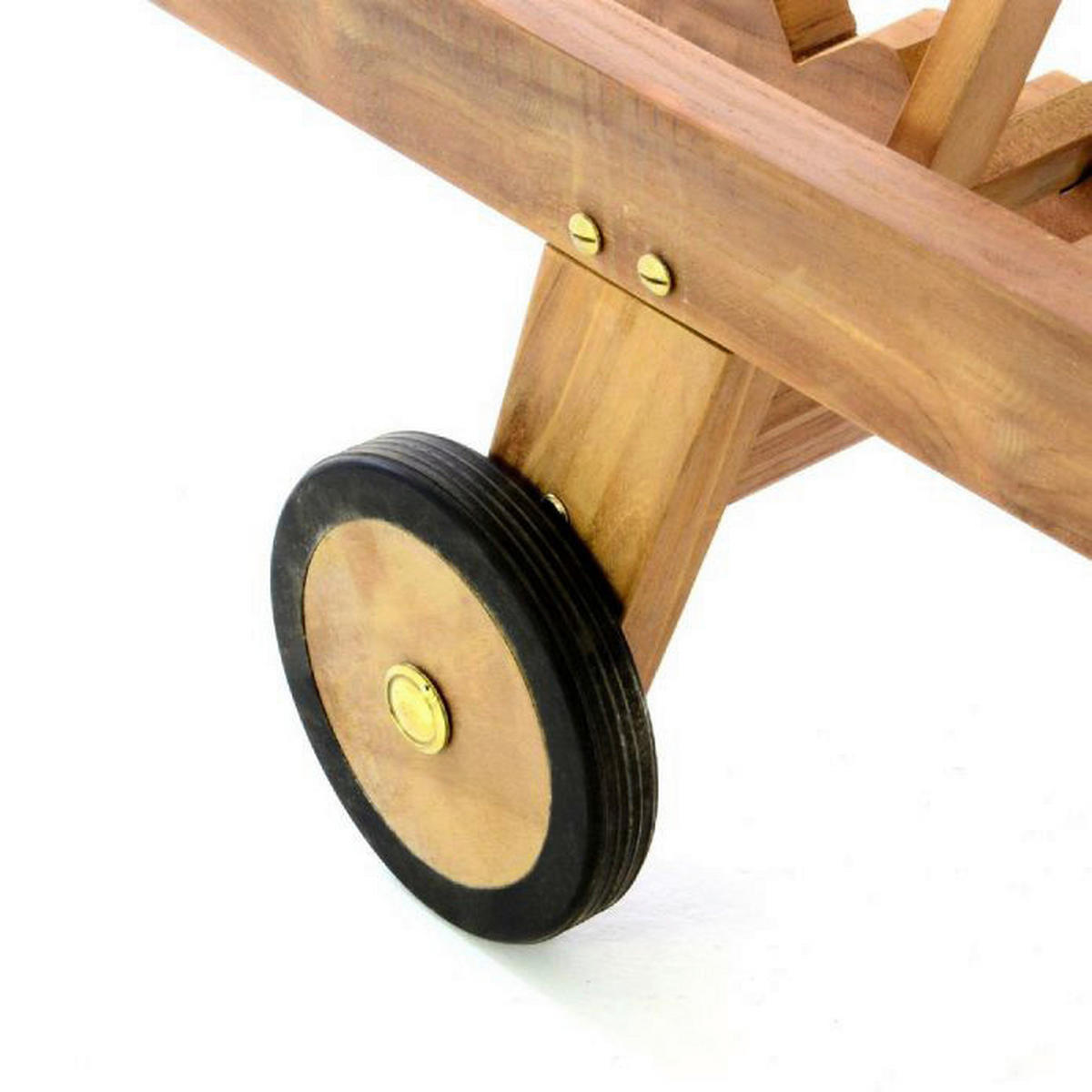 VCM Gartenliege braun Teakholz B/H/L: ca. 57x34x200 cm Gartenliege - braun (200,00/57,00/34,00cm) - VCM