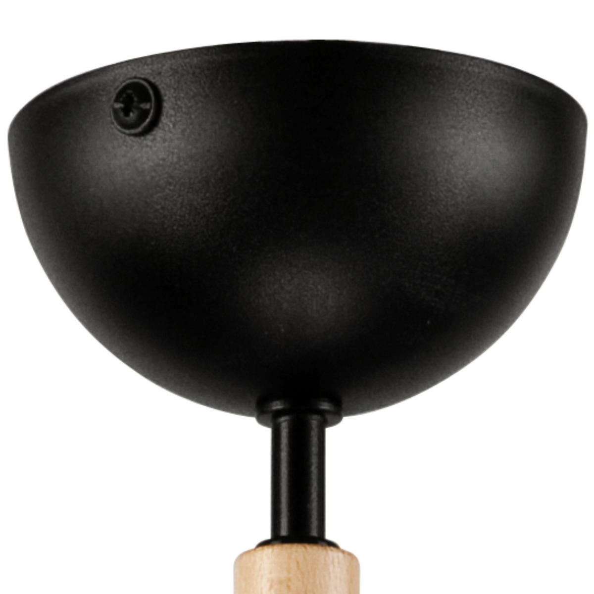 Lamkur Deckenleuchte MARCELLO 34553 natur Stahl Holz H/L: ca. 67x39 cm E27 5 Brennstellen Marcello - natur (39,00cm) - Lamkur