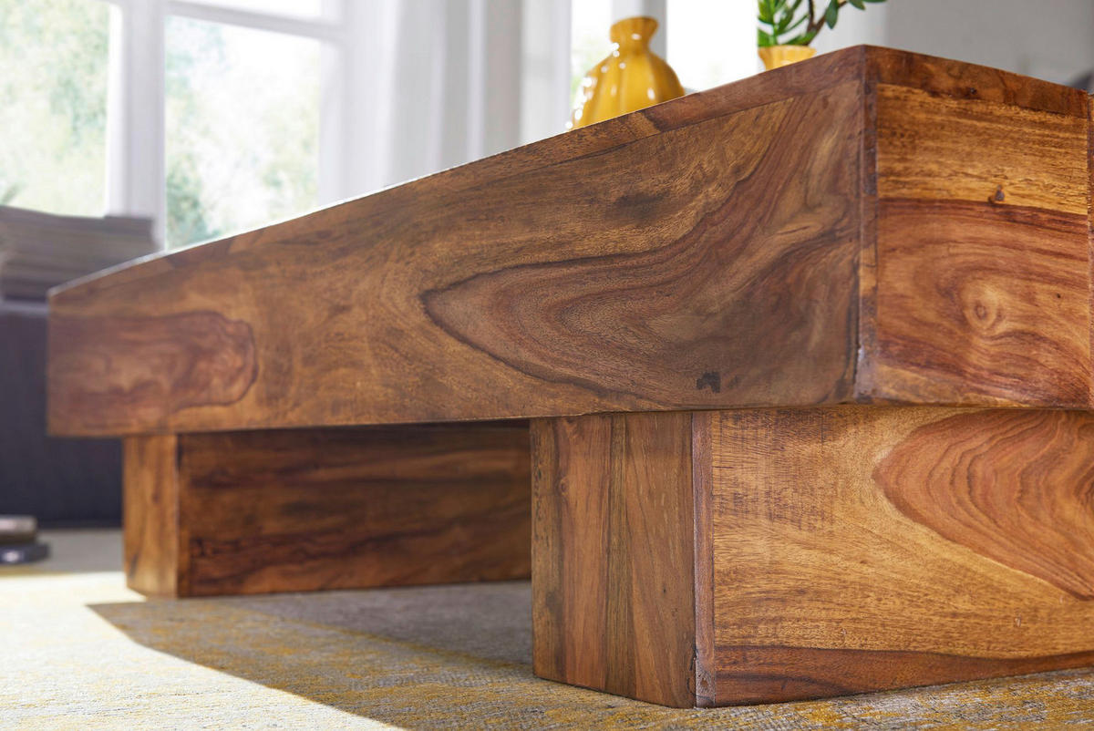Couchtisch natur B/H/T: ca. 120x30x45 cm Couchtisch - natur (120,00/30,00/45,00cm) - Wohnling