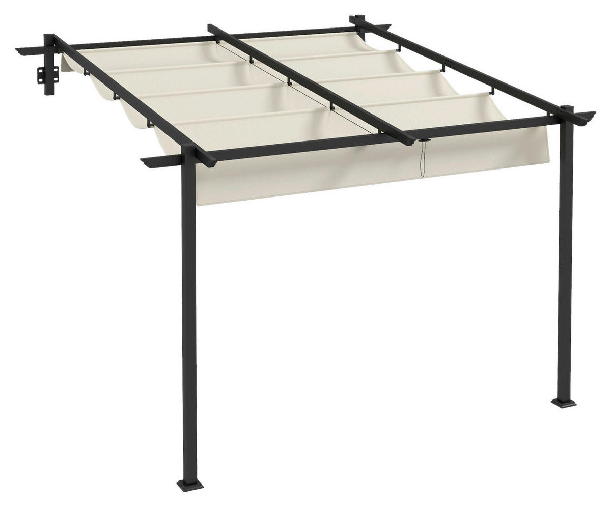 Outsunny Pergola cremeweiß Polyester B/H/L: ca. 297x230x297 cm Pergola - cremeweiß (297,00/297,00/230,00cm) - Outsunny