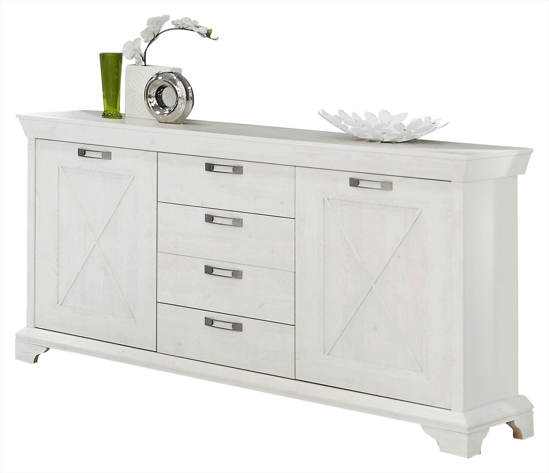 sideboard weiß pinie nachbildung b/h/t: ca. 178x96x48 cm