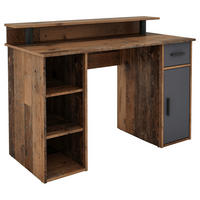 Schreibtisch DIEGO Eiche Old Wood Nachbildung anthrazit DIEGO - Eiche/anthrazit - byLIVING