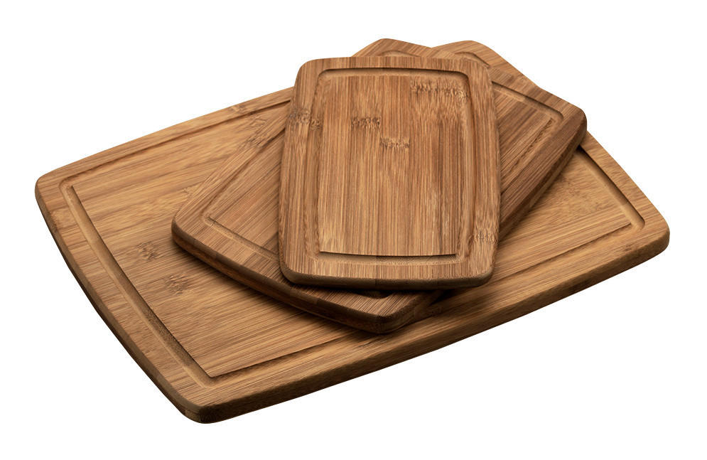 Kesper Schneidbrett natur Holz Bambus B/H/L: ca. 28,5x5,2x38 cm Schneidbrett_3erSet - natur (38,00/28,50/5,20cm) - Kesper