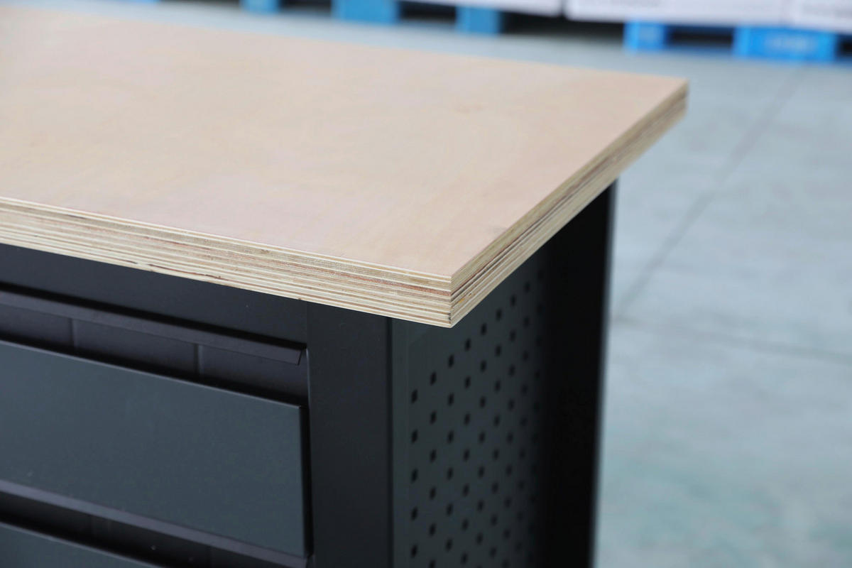 Feistos Werkbank Heros schwarz Metall B/H/L: ca. 169x87x60 cm Heros - schwarz/anthrazit (60,00/169,00/87,00cm) - Feistos