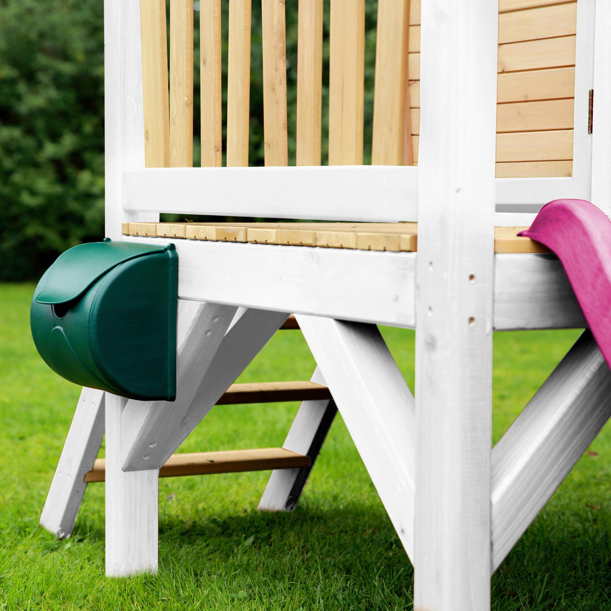 AXI Spielhaus Robin braun B/H/L: ca. 264x203x177 cm Robin - braun/lila (177,00/264,00/203,00cm) - AXI