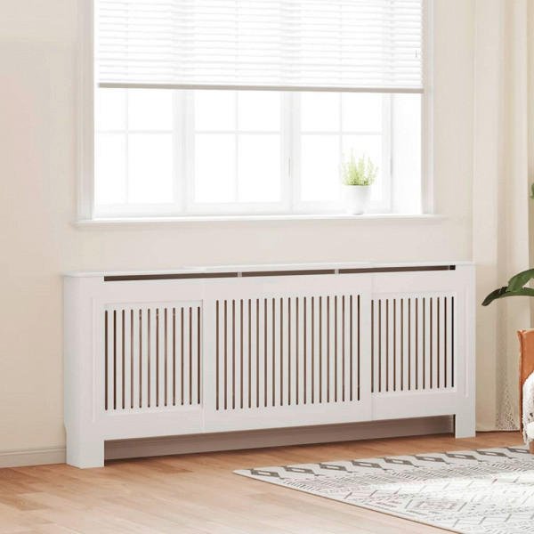 VidaXL Heizkörperverkleidung weiß B/H/T: ca. 205x81,5x19 cm Heizkörperverkleidung - weiß (205,00/81,50/19,00cm) - VidaXL