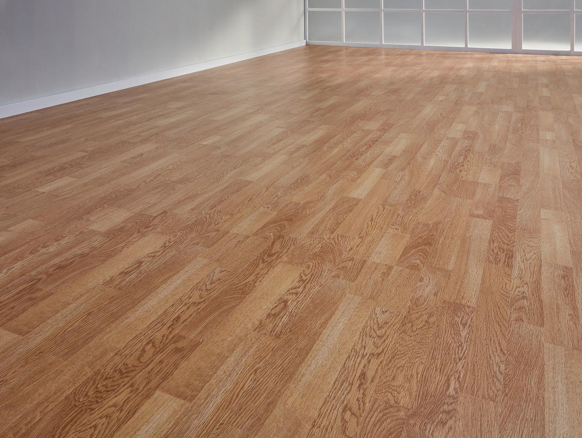 EGGER Laminatboden Eiche 3-Stab ca. 2,7429 m² im Paket  B/L: ca. 19,3x129,2 cm pro Paket Eiche 3-Stab ca. 2,7429 m² im Paket - hellbraun (19,30/129,20cm) - EGGER