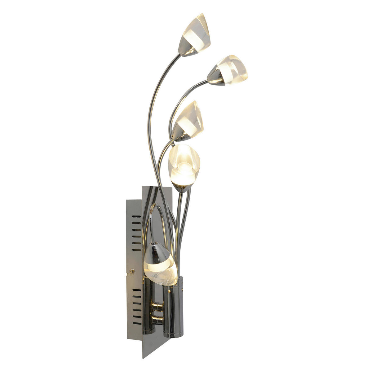 Näve Leuchten LED-Leuchten 1235142 Chrom Kunststoff Metall B/H/T: ca. 12x50x15 cm 5 Brennstellen Shinny - Chrom (12,00/50,00/15,00cm) - Näve Leuchten