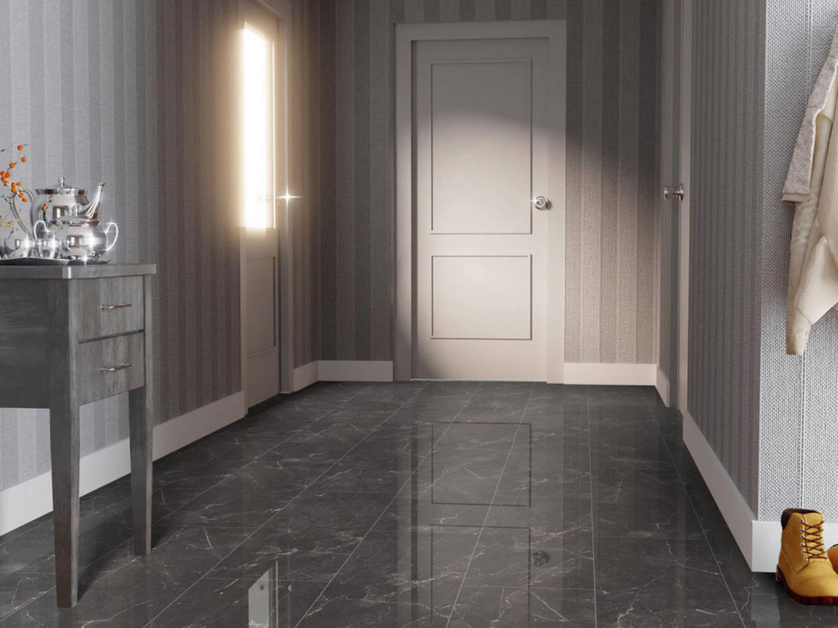 Jangal Laminatboden Bottocino dark ca.2,592 m² im Paket  B/L: ca. 81x40 cm pro Paket Bottocino dark ca.2,592 m² im Paket - anthrazit (81,00/40,00cm) - Jangal