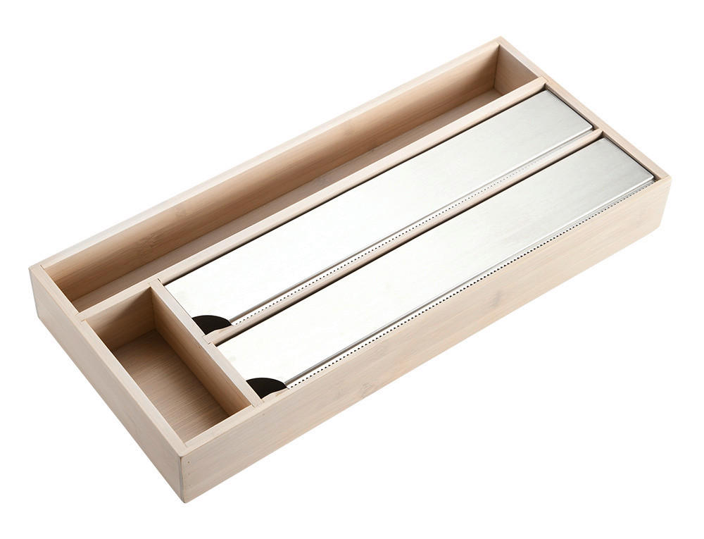 Kesper Folienspender braun Bambus B/H/L: ca. 20,5x6x47 cm Folienspender - braun (47,00/20,50/6,00cm) - Kesper