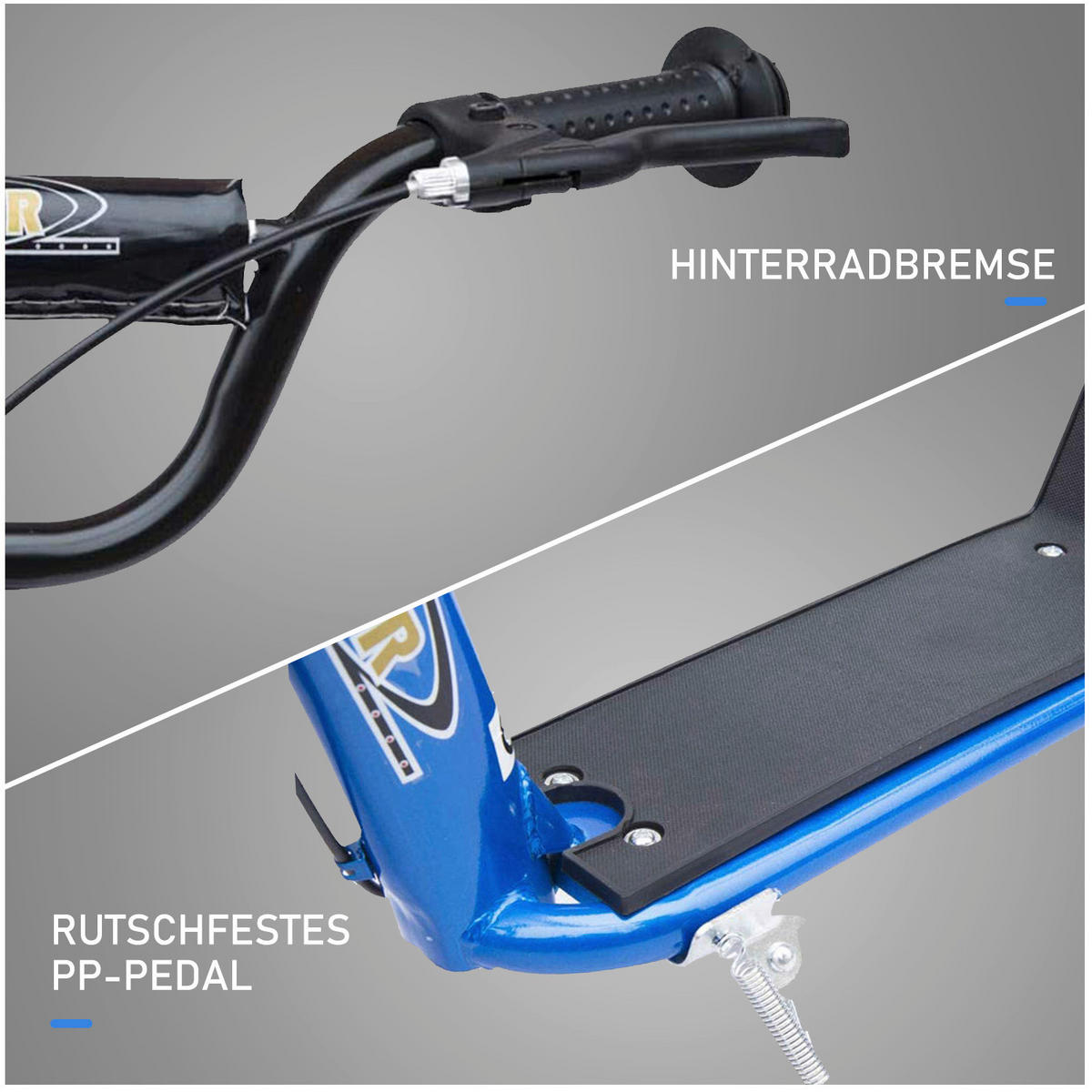 HOMCOM Kinderroller blau Kinderroller - blau (120,00/52,00/88,00cm) - HOMCOM
