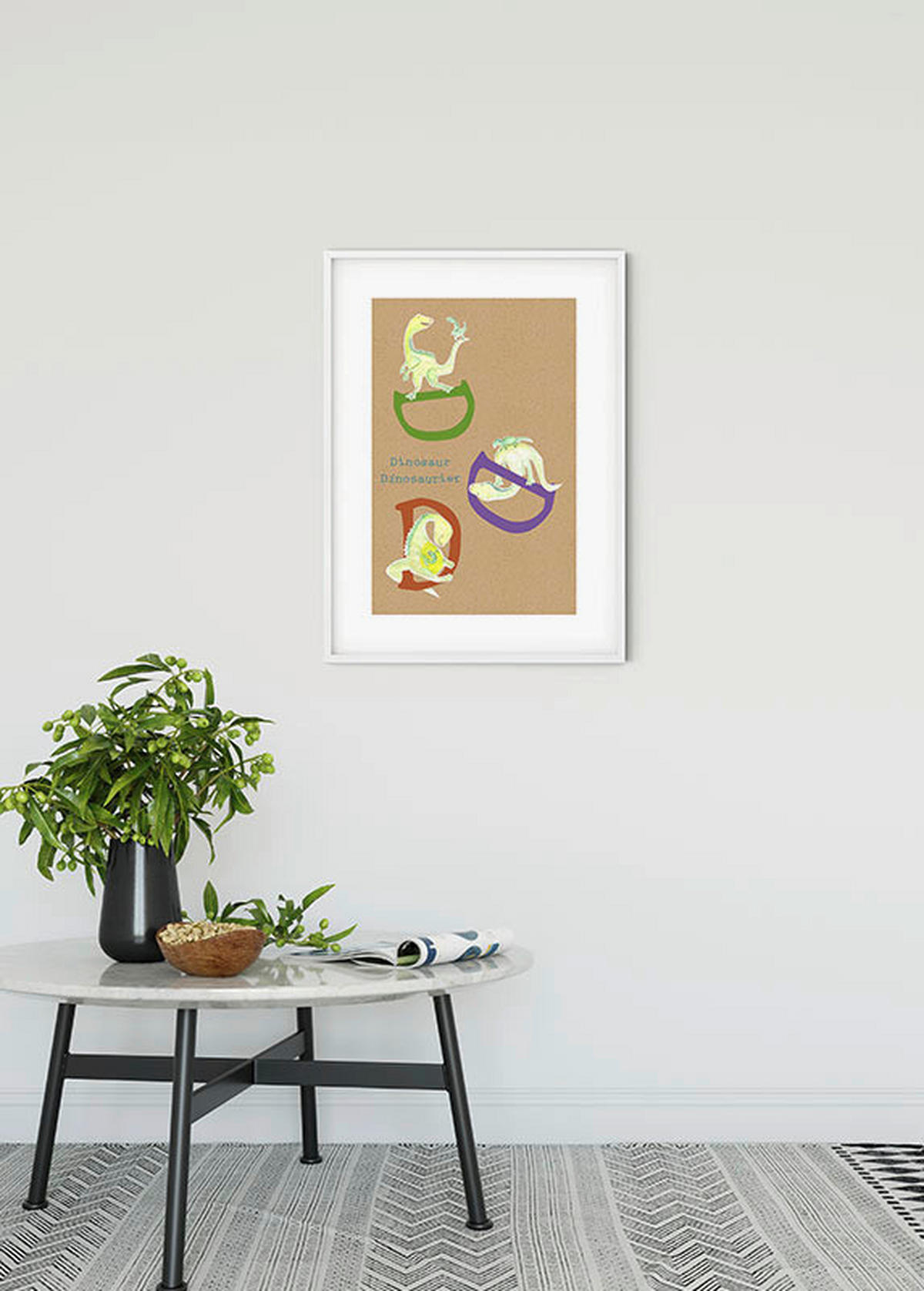 Komar Poster ABC Animal D Buchstaben B/L: ca. 50x70 cm ABC Animal D - (50,00/70,00cm) - Komar