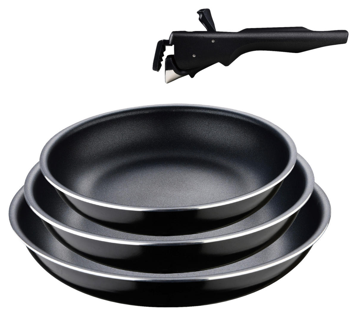 BERGNER Pfannenset Click & cook schwarz Aluminium Click & cook - schwarz - BERGNER