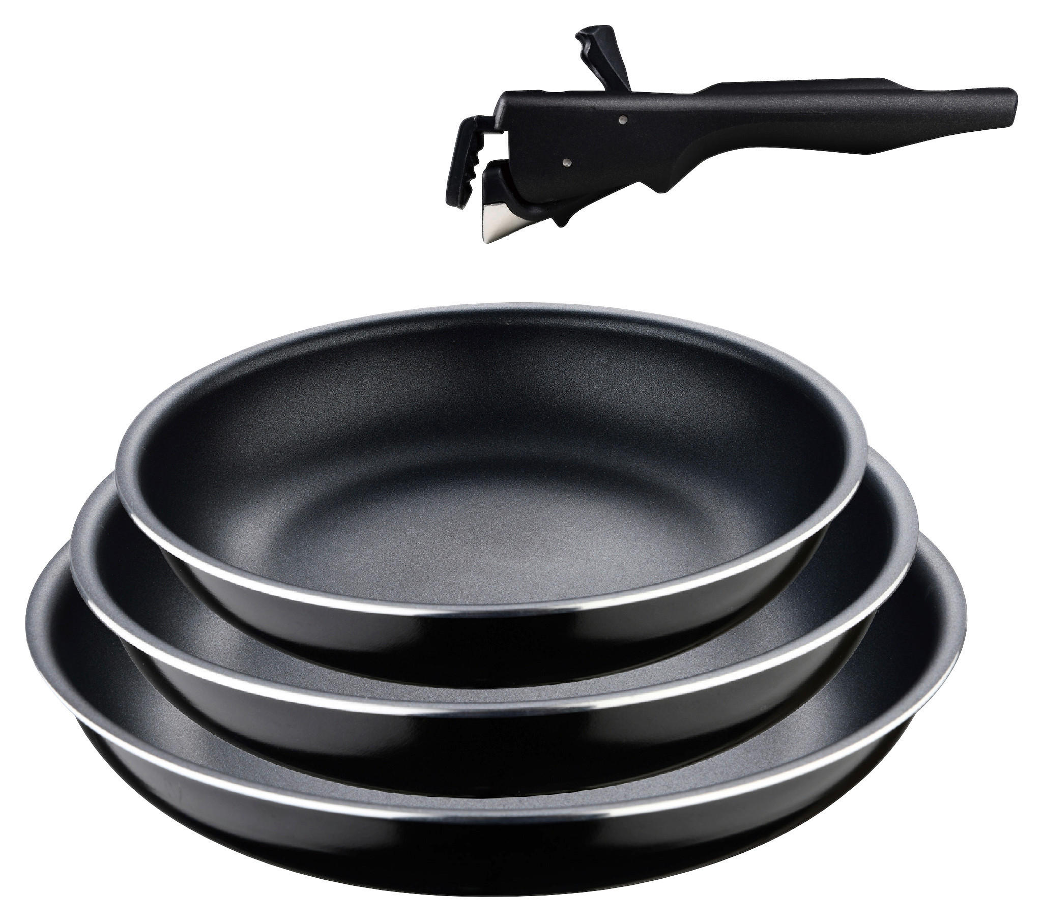 BERGNER Pfannenset Click & cook schwarz Aluminium günstig online kaufen