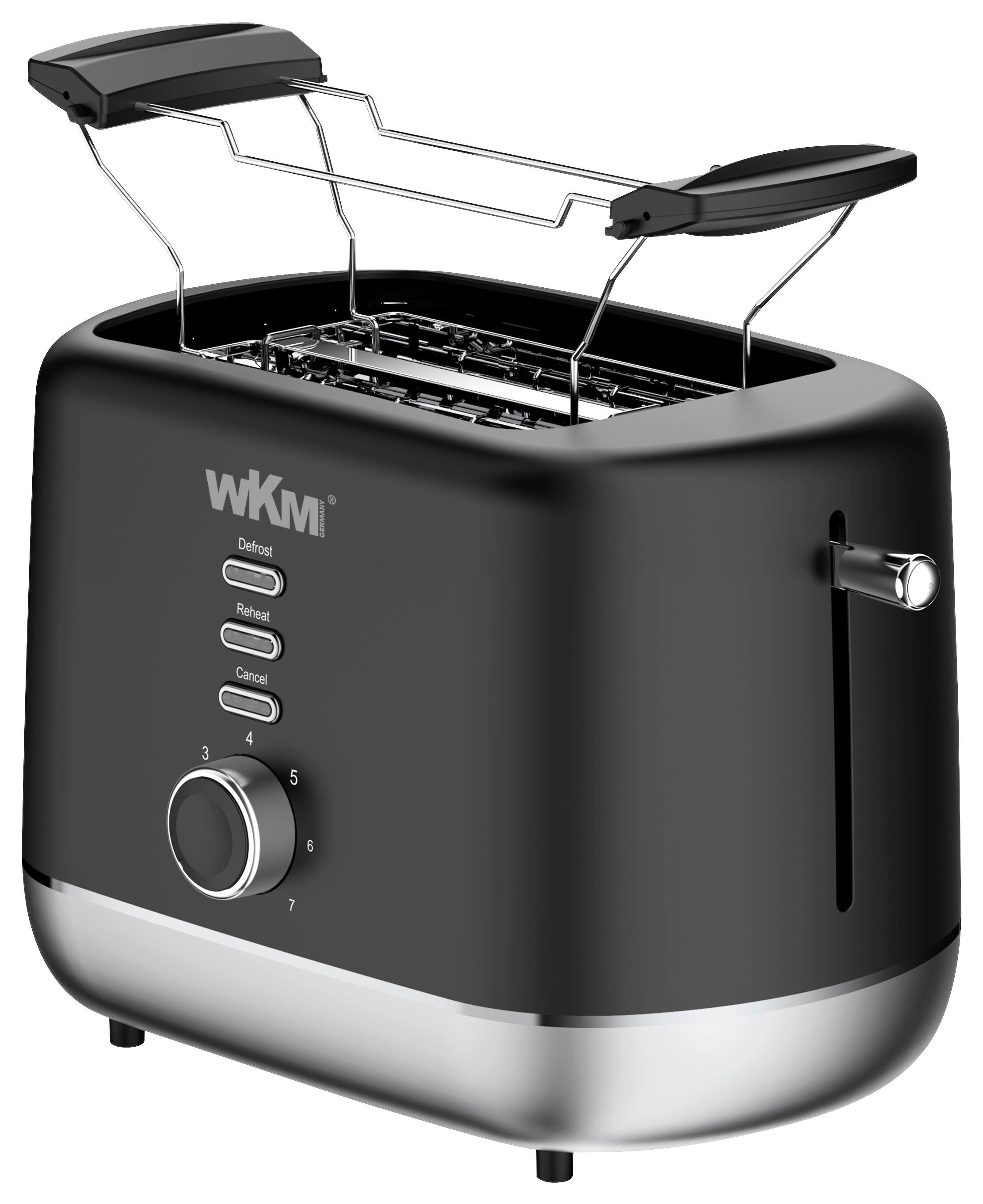 WKM Toastautomat Classic Line TO-1850.1C schwarz silber Classic Line - schwarz/silber - WKM